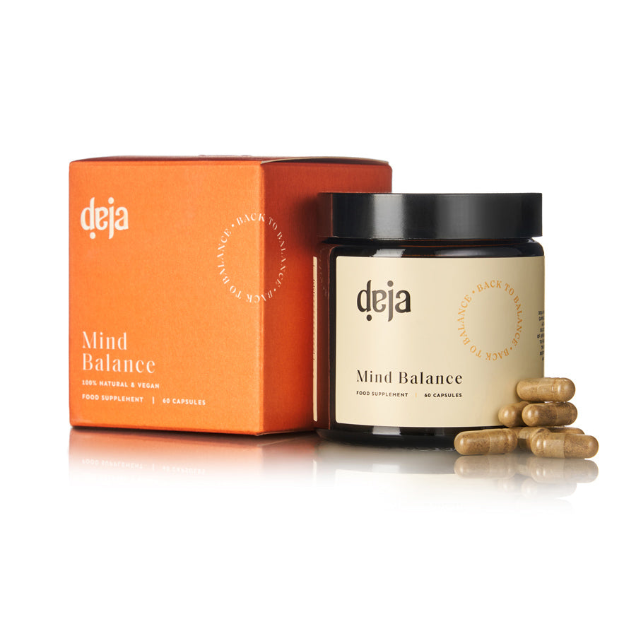 Deja Mind Balance capsules and packaging 