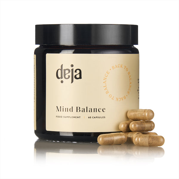 Deja Mind Balance  jar and capsules 